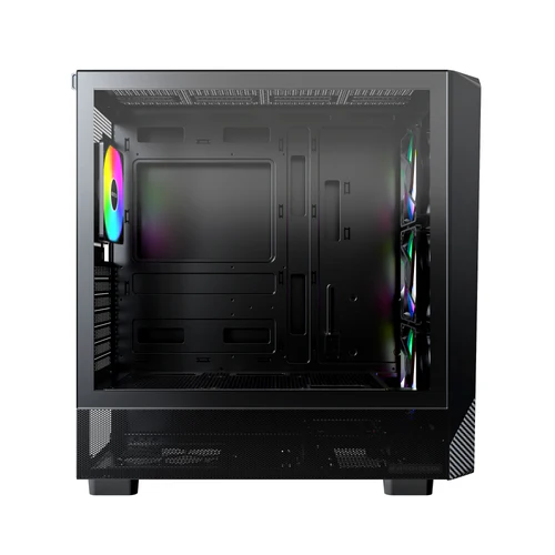 Montech X5 ATX Mid-Tower Carbon Fiber Print TG Side Panel & Mesh Front - Image 4